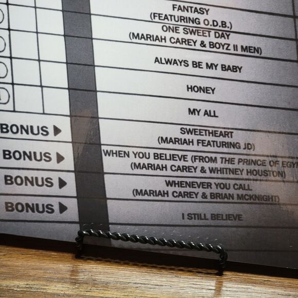 VINYL Mariah Carey: #1's - 2 Silver/Black Swirl LP + 4 Bonus Tracks NEW / SEALED - Picture 6 of 6